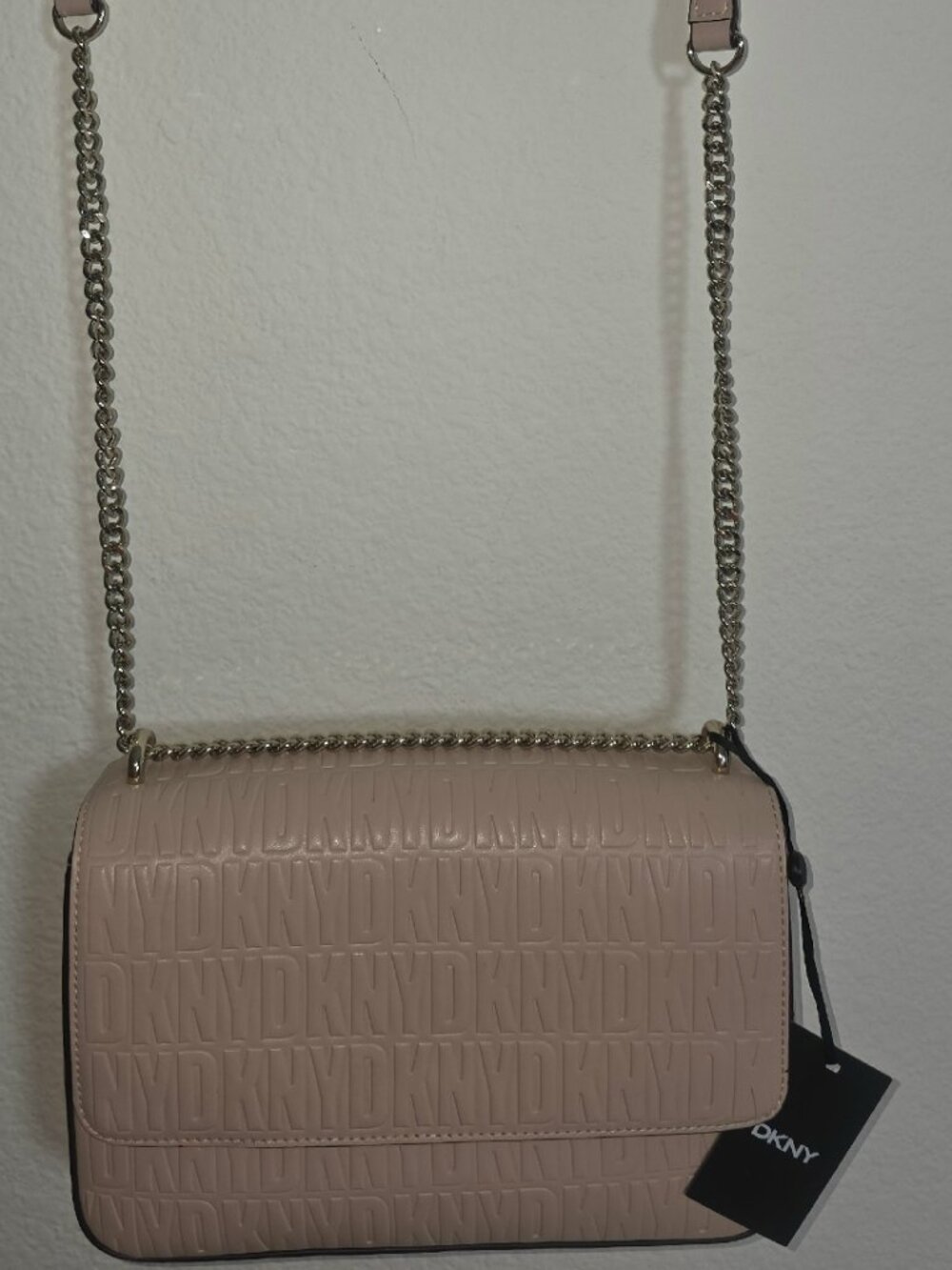 DKNY MD Flap Shoulder Bag Crossbody Handbag Embossed NWT
